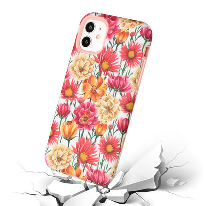 For Samsung Galaxy Z Flip 4 5G Bliss Floral Stylish Design Hybrid Rubber TPU Hard PC Shockproof Armor Slim  Phone Case Cover