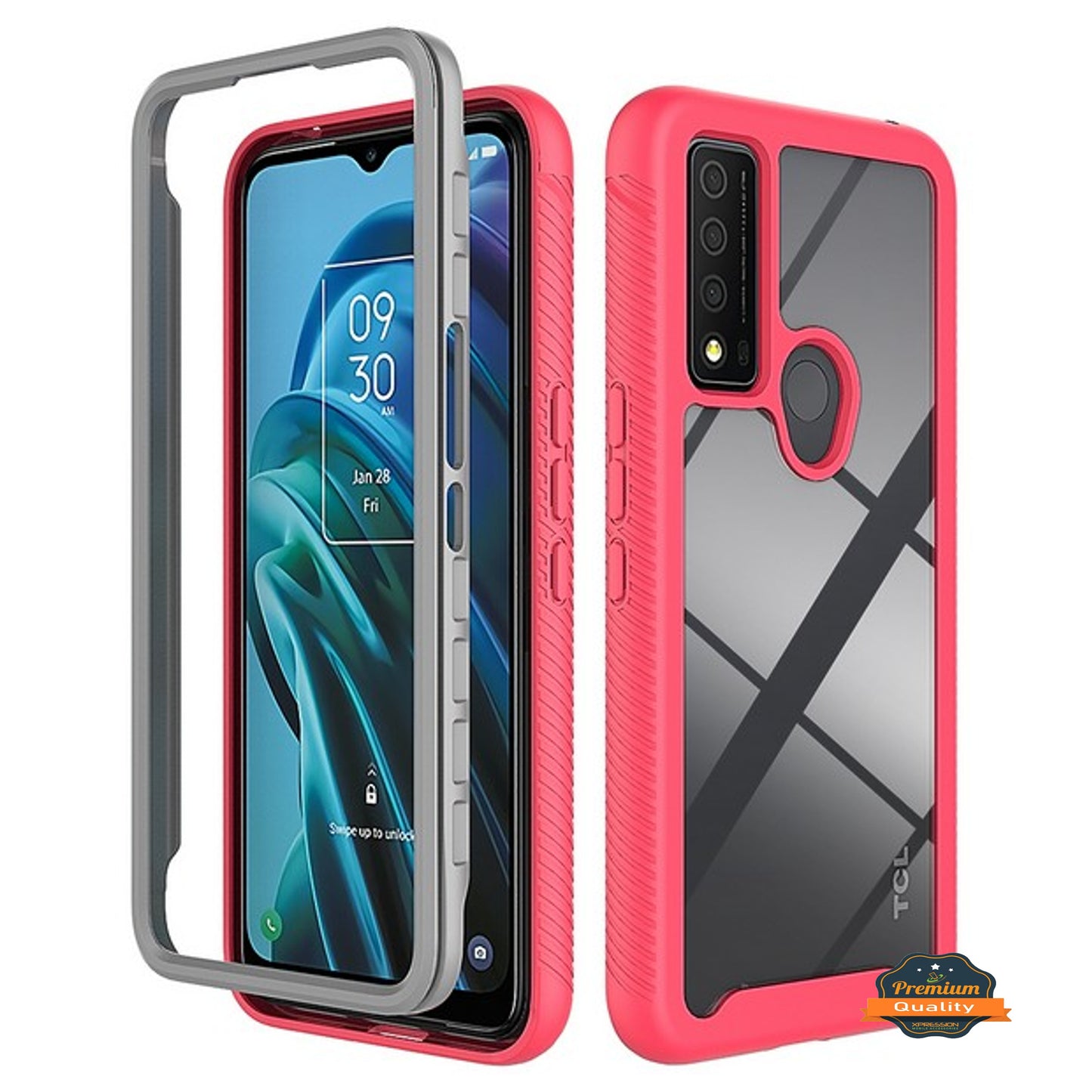 For Motorola Moto G 5G 2022 Frame Armor Slim Hybrid Double Layer Hard PC + TPU Transparent Back Rugged Shockproof  Phone Case Cover