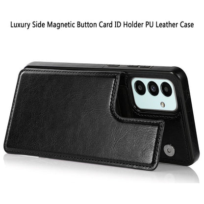 For Samsung Galaxy S22+ Plus PU Leather with [Two Magnetic Clasp] [ Credit Card Slots] Stand Function Durable Back Wallet Flip  Phone Case Cover