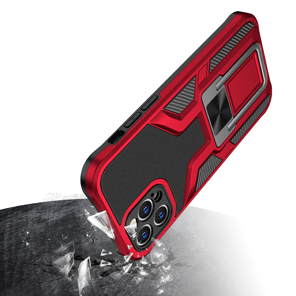 For Apple iPhone 13 Pro Max (6.7") Shockproof [Military-Grade] with Metal Magnetic Kickstand, Hybrid Rugged TPU Armor  Phone Case Cover