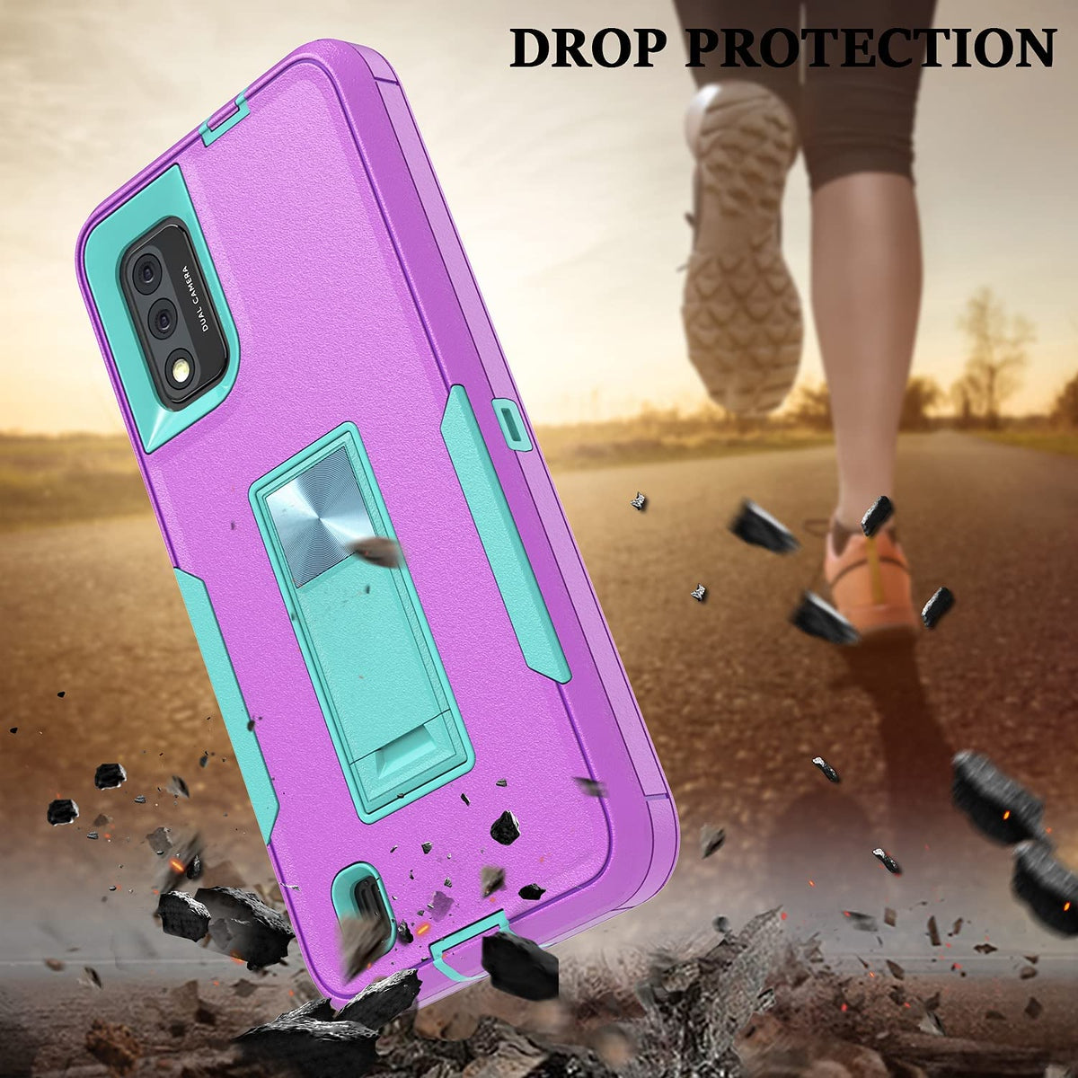 For Apple iPhone 13 /13 Mini/ 13 Pro/ 13 Pro Max Military Grade Full-Body Rugged with Kickstand Hybrid Heavy Duty Support Car Mount Holder  Phone Case Cover