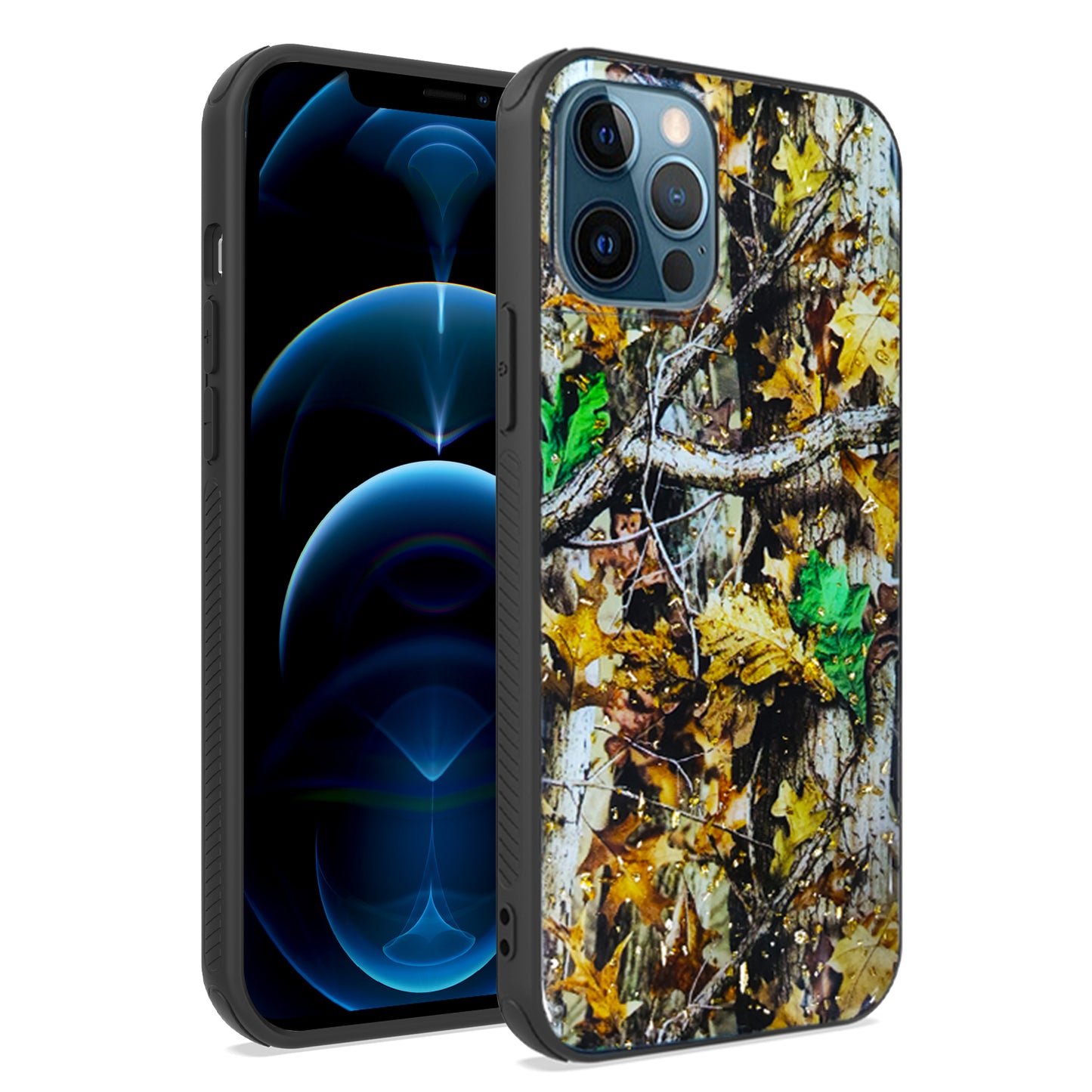 For Apple iPhone 13 Pro Max (6.7") Printed Design Pattern Hybrid with Glitter Sparkle Bling Slim Fit Luxury Hard TPU Shockproof Protective  Phone Case Cover