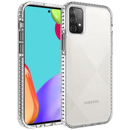 For Apple iPhone 11 (6.1") Crystal Transparent Rugged Shockproof Hybrid PC+TPU Colorful Buttons Military Grade Back Clear Phone Case Cover