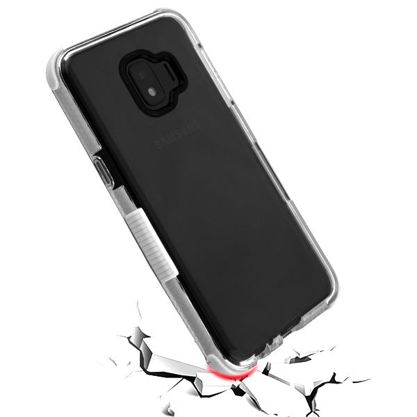 For Samsung Galaxy J2 /J2 Core/J2 Dash/J2 Pure Slim Fit Hybrid Transparent Rubber Gummy Hard PC Soft Silicone Clear White Phone Case Cover