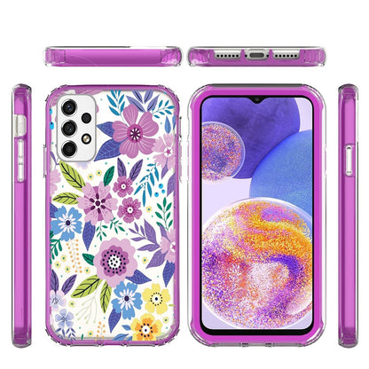 For Samsung Galaxy A23 5G Beautiful Design Hybrid Triple Layer Armor Hard PC Rubber Shockproof Frame  Phone Case Cover