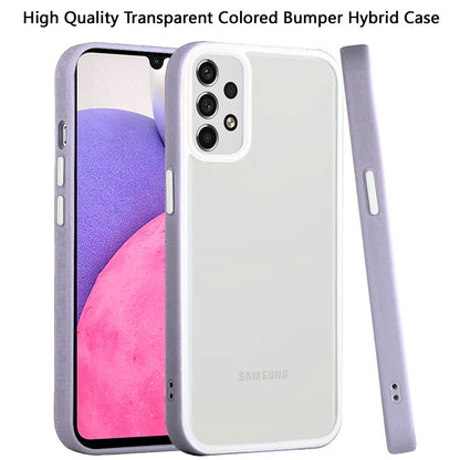 For Samsung Galaxy A33 5G Hybrid Transparent Colored Frame Bumper Hard Back Shockproof Slim TPU Silicone Protective  Phone Case Cover