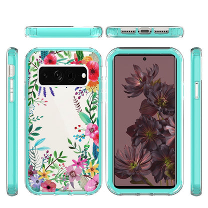 For Google Pixel 7 Beautiful Design Hybrid Triple Layer Armor Hard PC Rubber TPU Shockproof Protective Frame  Phone Case Cover