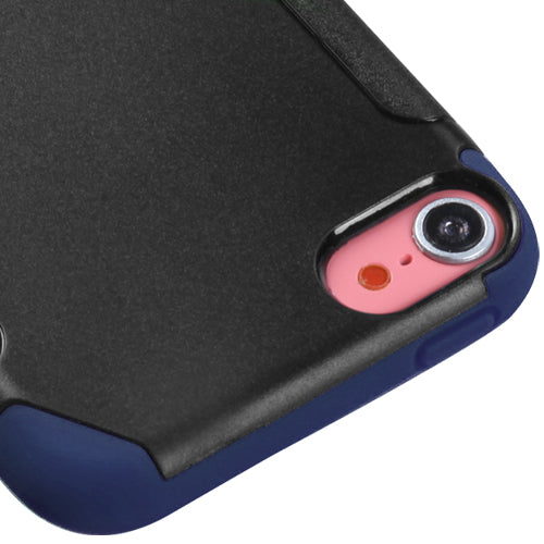 For Apple iPod Touch 6th Gen /5th Gen / New Dual Layer Hybrid Armor Rubber TPU Hard PC Shockproof Slim Fit Black / Blue Phone Case Cover