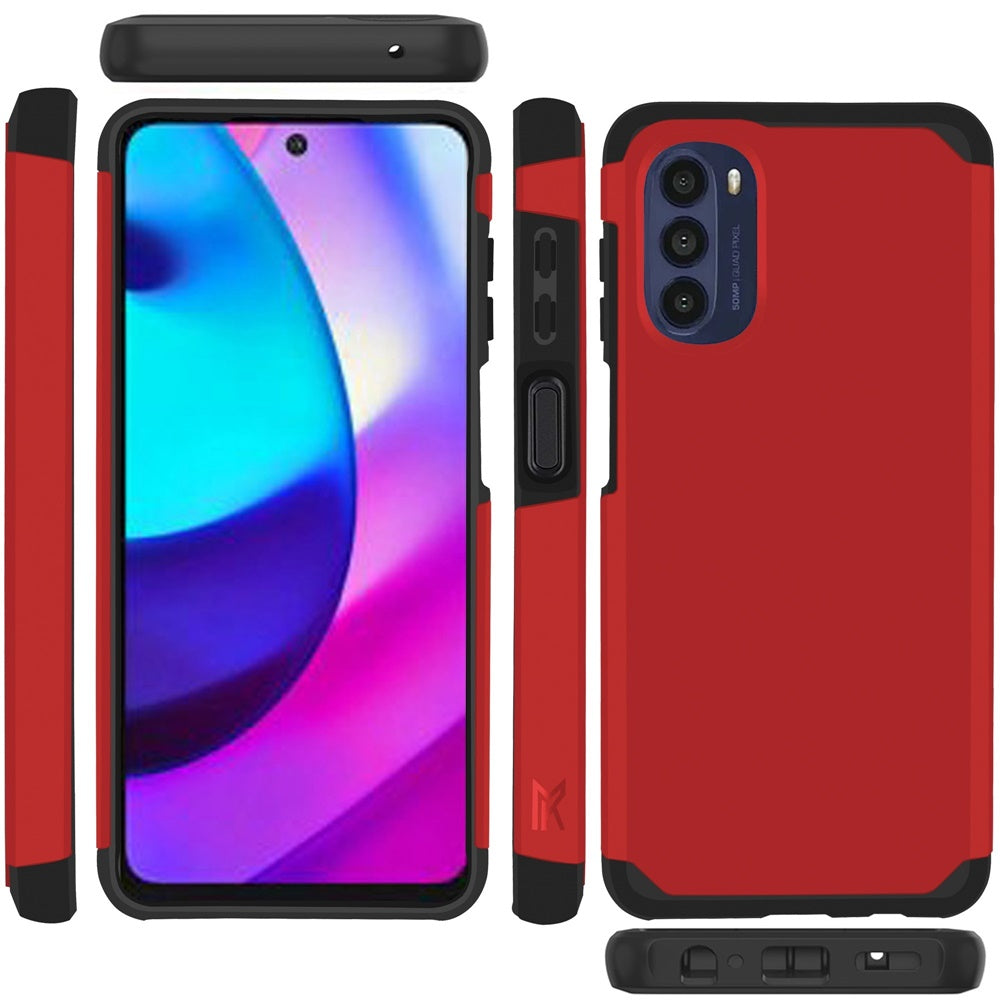 For Motorola Moto G 5G 2022 Slim Corner Protection Shock Absorption Hybrid Dual Layer Hard TPU Rubber Armor Defender  Phone Case Cover