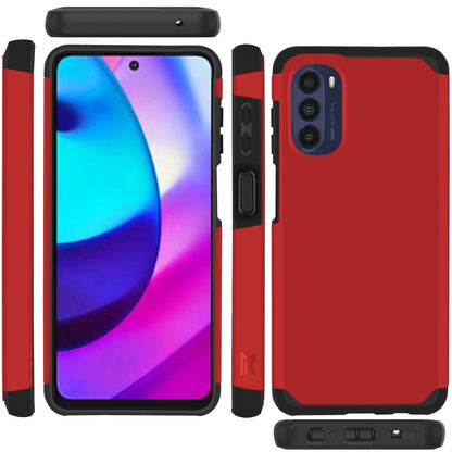 For Motorola Moto G 5G 2022 Slim Corner Protection Shock Absorption Hybrid Dual Layer Hard TPU Rubber Armor Defender  Phone Case Cover