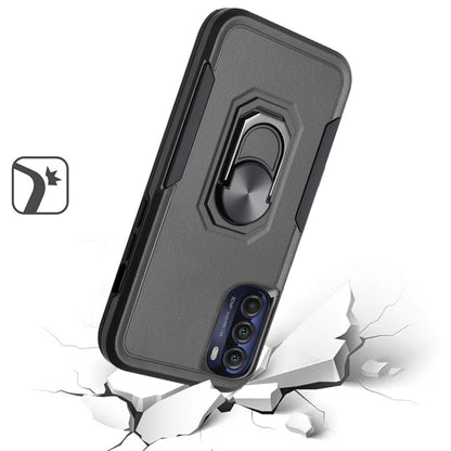 For Motorola Moto G Stylus 5G 2022 Hybrid Rugged Hard Drop-Proof 3 Layer Protection Military Grade with Metal Ring Stand  Phone Case Cover