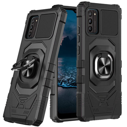 For Nokia G100 4G Hybrid Dual Layer with 360° Rotate Magnetic Ring Stand Holder Kickstand TPU Rugged PC Shockproof  Phone Case Cover