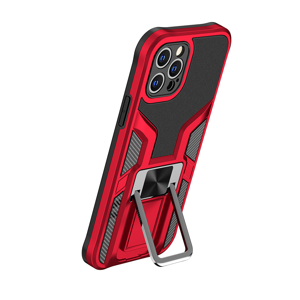 For Apple iPhone 13 Pro Max (6.7") Shockproof [Military-Grade] with Metal Magnetic Kickstand, Hybrid Rugged TPU Armor  Phone Case Cover