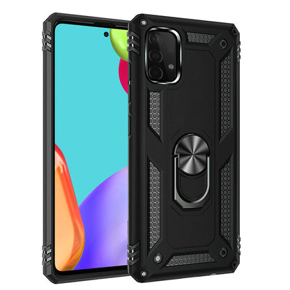 For Samsung Galaxy A71 5G Hybrid Durable Dual Layer with 360 Degree Rotatable Ring Holder Kickstand Fit Magnetic Car Mount  Phone Case Cover