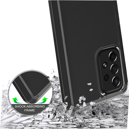 For Samsung Galaxy A53 5G Hybrid Slim Crystal Clear Transparent Shock-Absorption Bumper with TPU + Hard PC Back Frame  Phone Case Cover