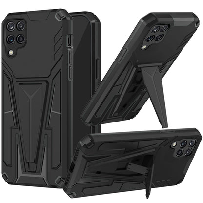 For Samsung Galaxy A12 5G Heavy Duty Protection Hybrid Built-in Kickstand Rugged Shockproof Military Grade Dual Layer Full Body  Phone Case Cover