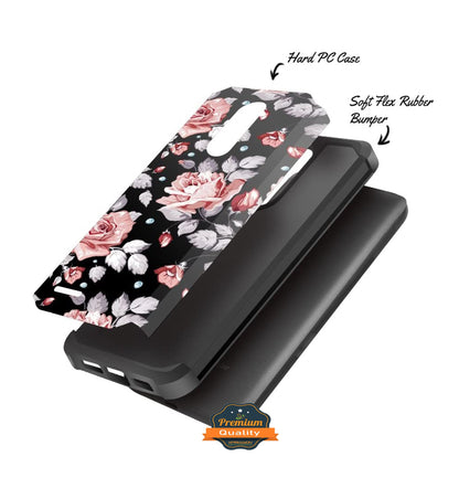 For Samsung Galaxy A03S Stylish Design Marble Armor Dual Layer 2 in 1 Rubberized Hard Shell Shockproof TPU Hybrid  Phone Case Cover