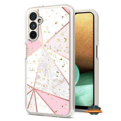 For Motorola Moto G Play 2023 Pattern Design Bling Glitter Shockproof Hybrid Soft TPU Frame and Hard PC Back Slim  Phone Case Cover