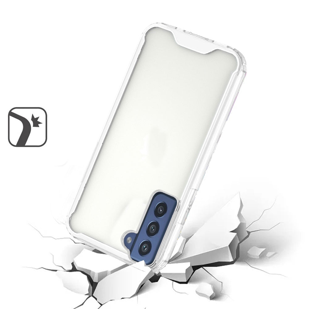 For Samsung Galaxy S20 Ultra Colored Shockproof Transparent Hard PC + Rubber TPU Hybrid Bumper Shell Slim Protective Clear Phone Case Cover