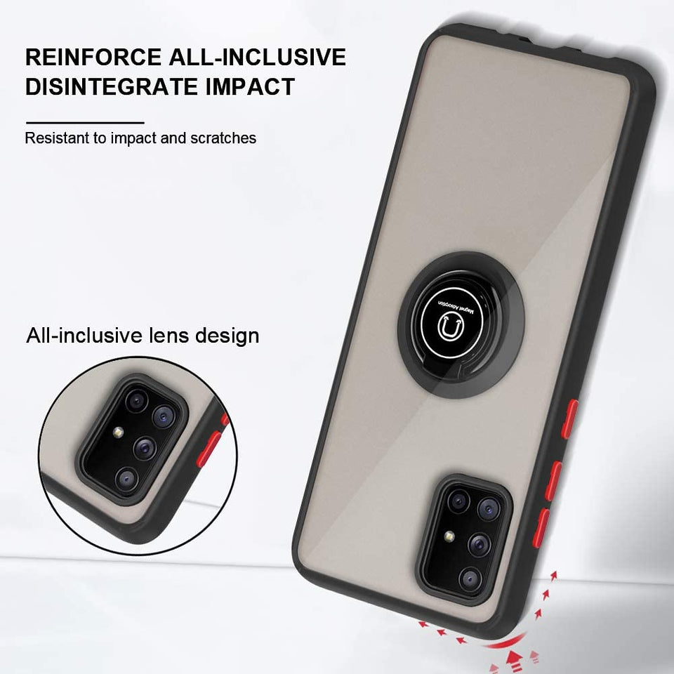 For Samsung Galaxy S22 /Plus Ultra Hybrid Protective Shockproof with 360° Rotation Ring Magnetic Metal Stand & Covered Camera  Phone Case Cover