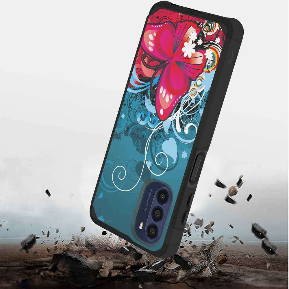 For Motorola Moto G 5G 2022 Slim Corner Protection Shock Absorption Hybrid Dual Layer Hard TPU Rubber Armor Defender  Phone Case Cover