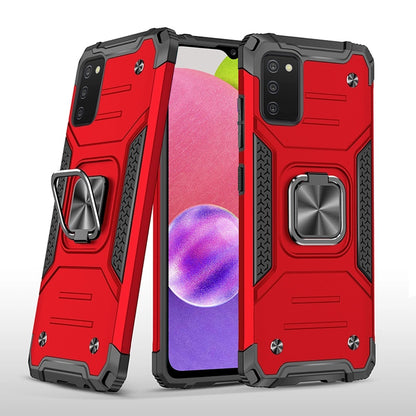For Samsung Galaxy A03S Armor Hybrid with Ring Holder Kickstand TPU Shockproof Heavy-Duty Durable Rugged Dual Layer  Phone Case Cover