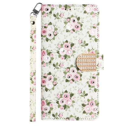 For Samsung Galaxy S22 Fashion Diamond Bling Design Wallet Pouch Card Slots PU Leather With Lanyard  Phone Case Cover