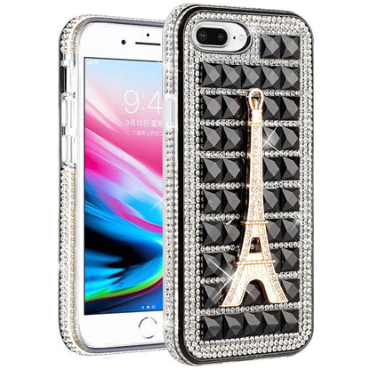 For Apple iPhone 8 Plus/7 Plus/6 Plus/6s Plus Fashion Luxury 3D Bling Diamonds Rhinestone Jeweled Ornament Shiny Crystal  Phone Case Cover