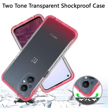 For OnePlus Nord N20 5G Dual Layer Hybrid Clear Gradient Two Tone Transparent Shockproof TPU Hard PC Protective Frame  Phone Case Cover