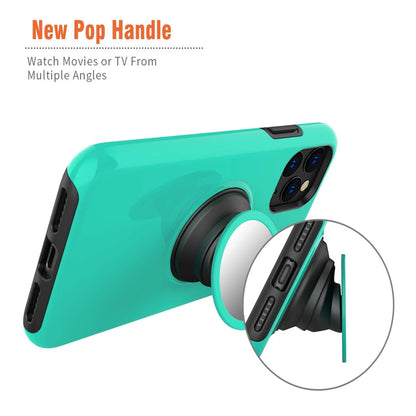 For Samsung Galaxy A22 5GGlitter Sparkle Slim Bling Hybrid Protective with Round Stand Shockproof Soft TPU Rubber  Phone Case Cover