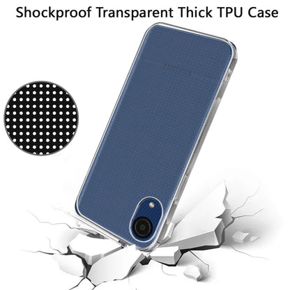 For Samsung A03 Core Hybrid Transparent Thick TPU Rubber Silicone Simple Minimalistic Gel Shockproof Protective Slim Back Clear Phone Case Cover