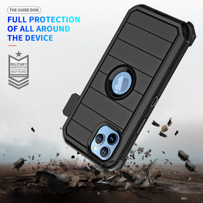 For Apple iPhone 14 /Pro Max Heavy Duty Hard PC + TPU Dual Protective Hybrid Combo Holster Belt Clip Stand  Phone Case Cover