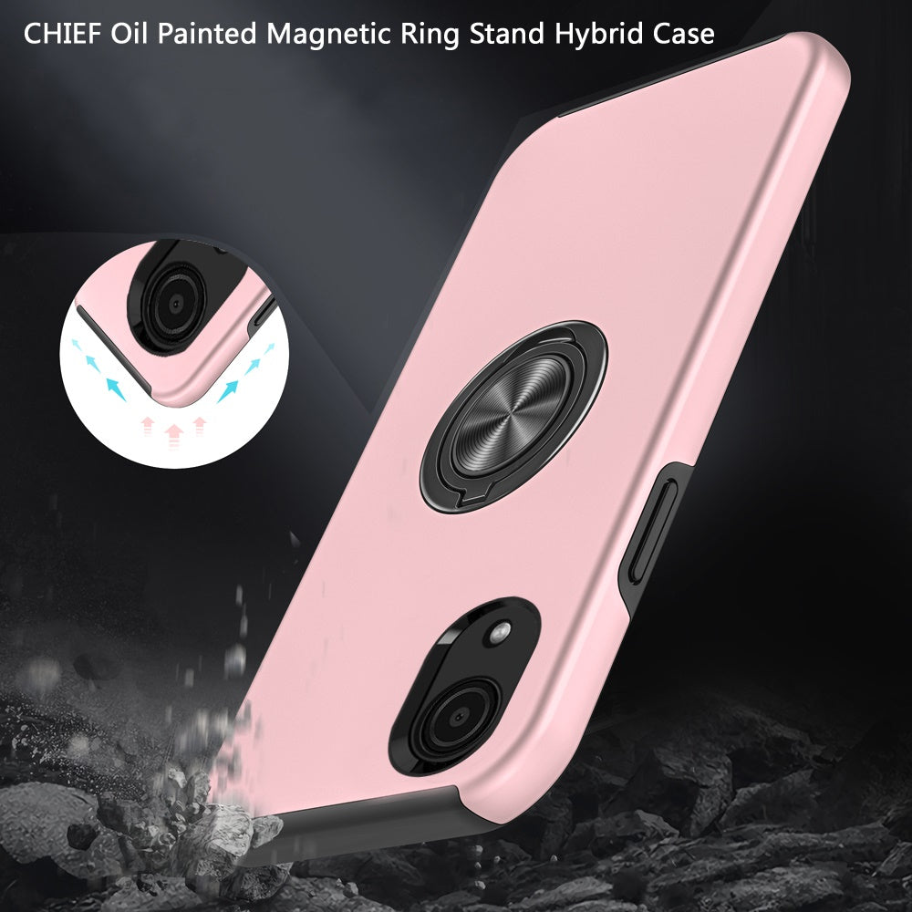 For Samsung A03 Core Hybrid 360 Degree Rotatable Metal Invisible Ring Stand Holder Fit Magnetic Car Mount Shockproof Slim  Phone Case Cover