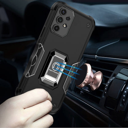 For Samsung Galaxy A23 5G Hybrid Cases with Magnetic Ring Holder Stand Kickstand Heavy Duty Rugged Silicone Shockproof  Phone Case Cover
