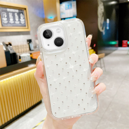For Apple iPhone 14 /Pro Max Clarity Diamond Bling Sparkle Hybrid Hard PC Shell & Soft TPU Shock-Absorption Bumper  Phone Case Cover