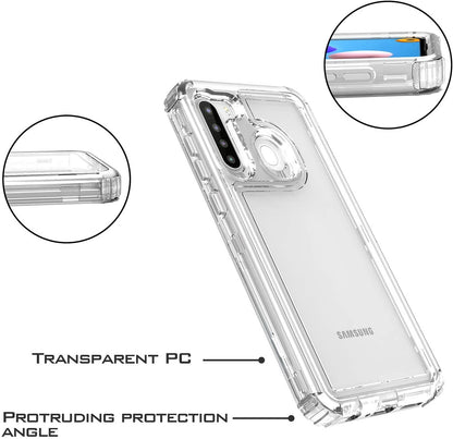 For Apple iPhone 13 Pro Max (6.7") Clear Transparent 3 Layer Heavy Duty Rugged Full Body Shockproof Hybrid Hard PC + TPU Bumper Protective  Phone Case Cover