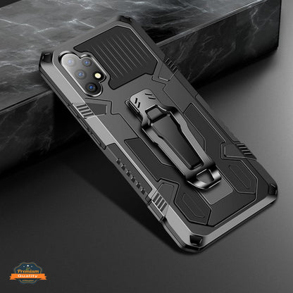 For Samsung Galaxy A03S Hybrid Heavy Duty Protection Shockproof Defender with Belt Clip and Kickstand Dual Layer Shell  Phone Case Cover
