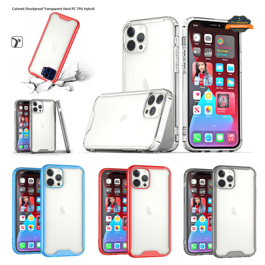 For Motorola Edge+ 2022 /Edge Plus Colored Shockproof Transparent Hard PC Rubber TPU Hybrid Shell Thin Slim Protective  Phone Case Cover