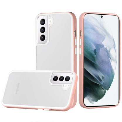 For Samsung Galaxy S22 /Plus Ultra Hybrid Transparent Clear Colored Frame Bumper Hard Back Shockproof Slim Soft TPU Silicone Protective  Phone Case Cover