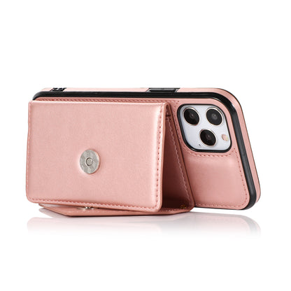 For Apple iPhone 14 /Plus Pro Max Wallet Case Credit Card ID Money Holder Lanyard Neck Strap Flip PU Leather  Phone Case Cover