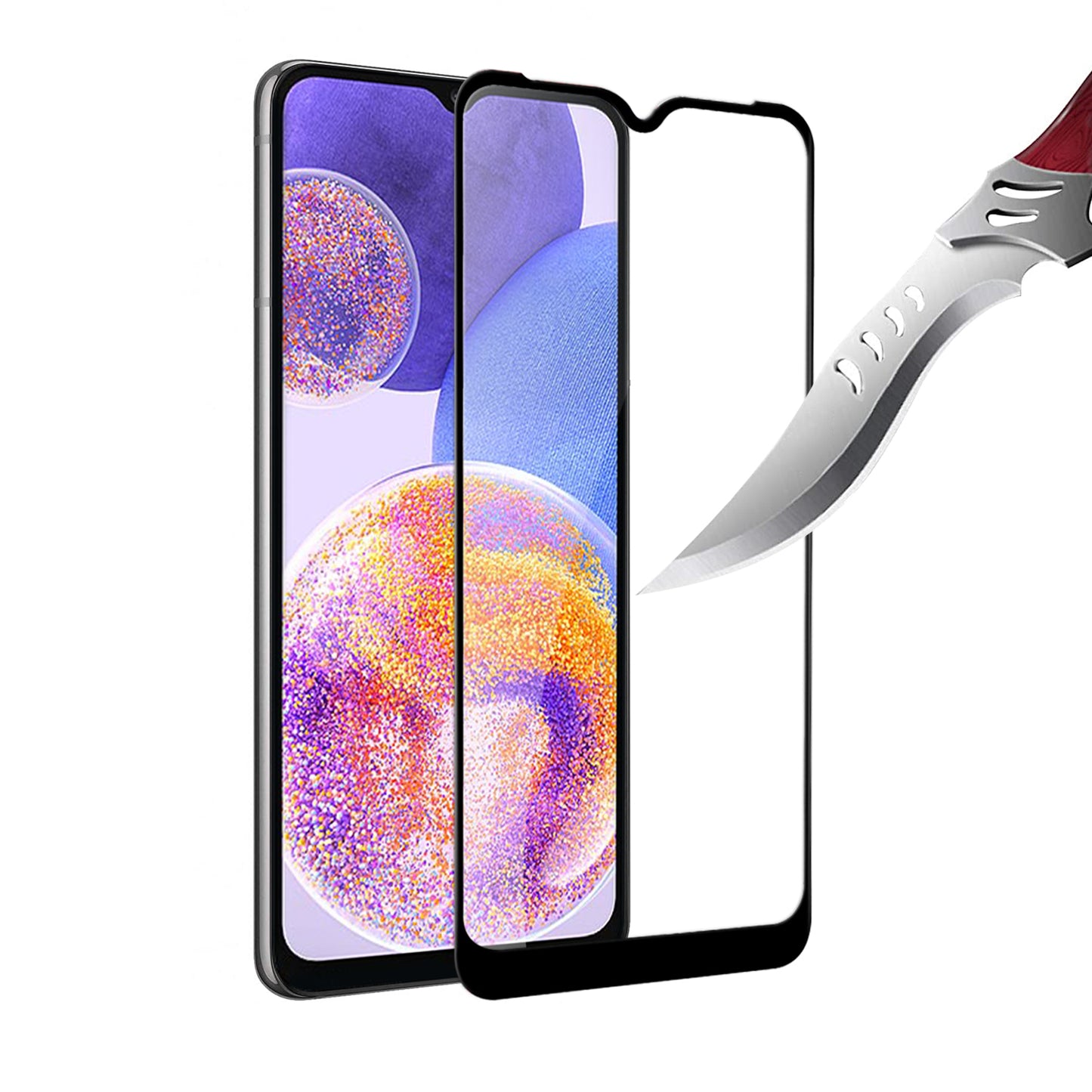 For Samsung Galaxy A23 5G Screen Protector Tempered glass Protective Film [3D Curved Full Coverage] [9H Hardness] [No bubbles] [Case Friendly] Clear Black Screen Protector