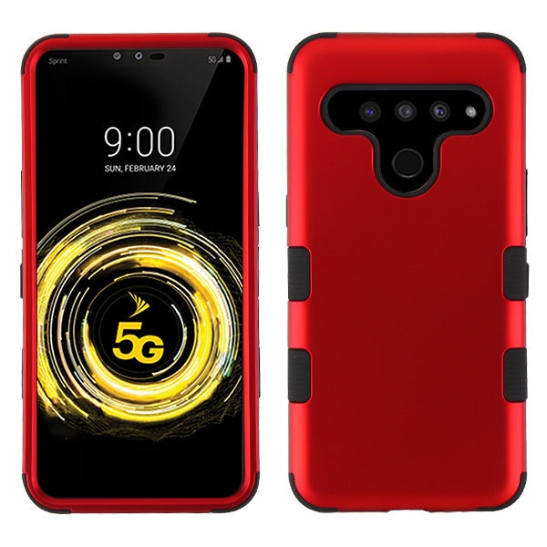 For LG V50 Thinq Hybrid Dual Layer Hard PC Cases Shockproof TPU Rugged Bumper  Phone Case Cover