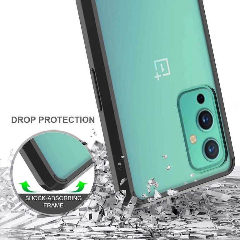 For Samsung Galaxy A23 5G Crystal HD Clear Back Panel + TPU Bumper Frame Hybrid Thin Slim Hard Shockproof Defender Black Phone Case Cover