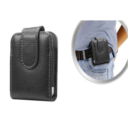 For Samsung Galaxy Z Flip 4 5G / Z Flip 3 Phone Pouch PU Leather Waist Belt Clip Loop Holster Carrying Case Black Phone Case Cover