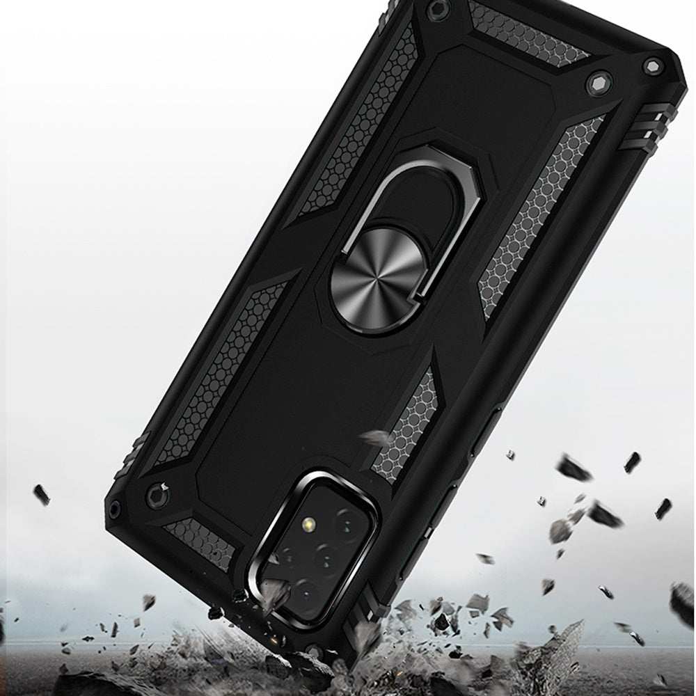 For Samsung Galaxy A33 5G Military Grade Heavy Duty Rugged Dual Layers Shockproof Hybrid Protection with Ring Kickstand  Phone Case Cover