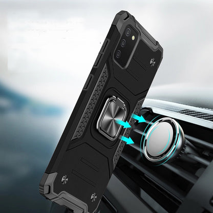 For Samsung Galaxy A03S Armor Hybrid with Ring Holder Kickstand TPU Shockproof Heavy-Duty Durable Rugged Dual Layer  Phone Case Cover