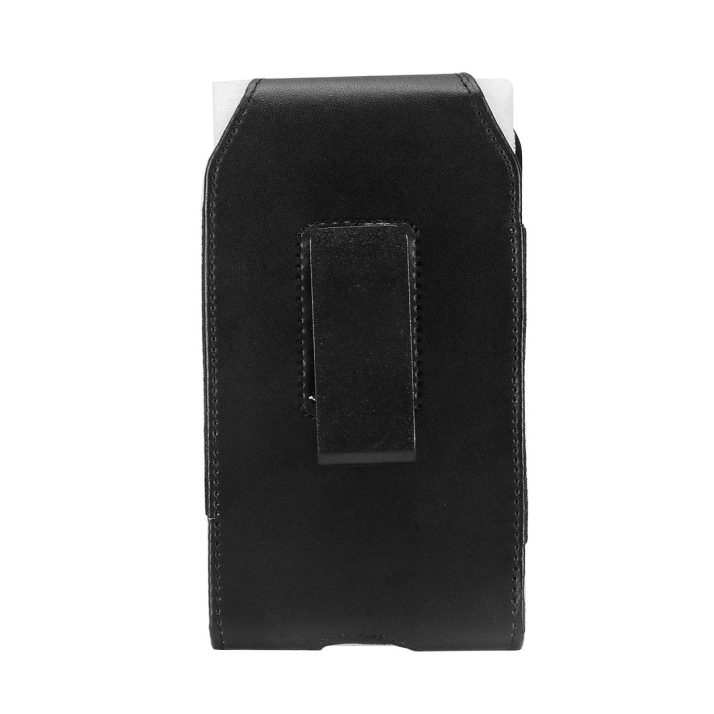 For Nokia C200 Vertical Leather Cell Phone Carrying Case Pouch with Belt Clip Holster Universal Tactical Phone Holder [Black]
