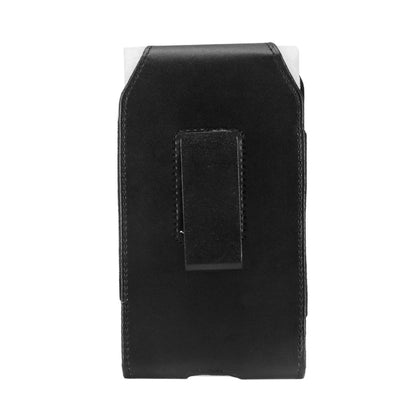 For Nokia C200 Vertical Leather Cell Phone Carrying Case Pouch with Belt Clip Holster Universal Tactical Phone Holder [Black]