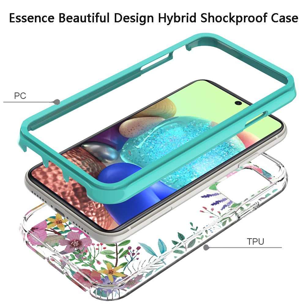 For Samsung Galaxy A71 5G Beautiful Design Hybrid Triple Layer Armor Hard PC Rubber TPU Shockproof Protective Frame  Phone Case Cover