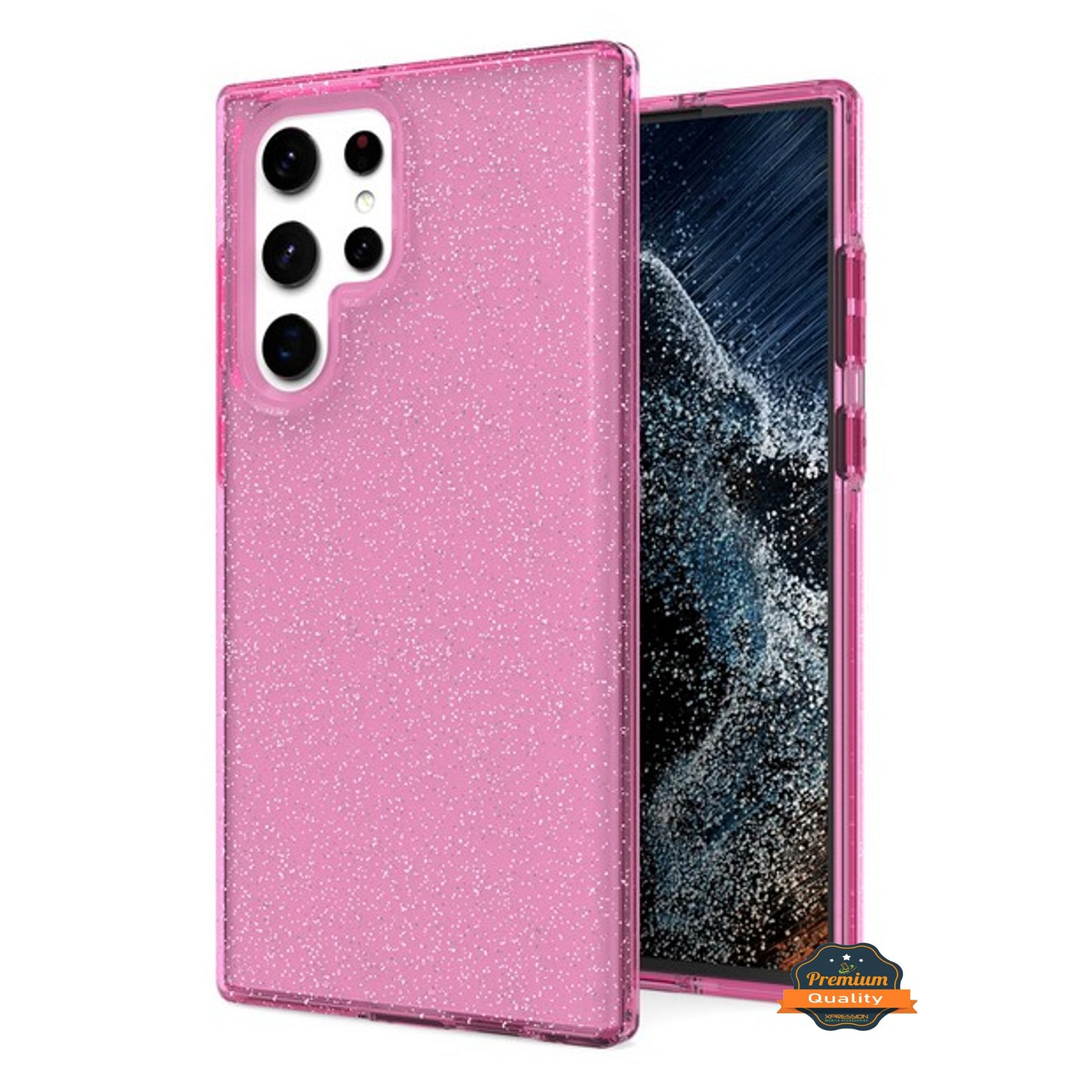 For Samsung Galaxy S22 Ultra Glitter Sparkle Bling Shiny Thin Ultra Slim Hybrid Shockproof Rubber Silicone Soft TPU Gel Protective  Phone Case Cover